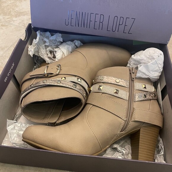 JLO Tan Ankle Boots 7.5 - Picture 2 of 4